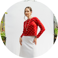 07 saia midi tricot feminina