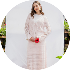 16 saia midi tricot feminina